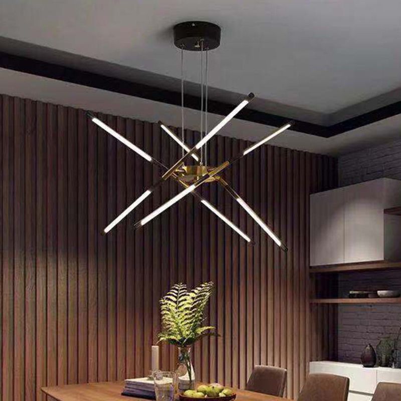 Simplicità contemporanea Sputnik Luci lampadari Luci a soffitto a sospensione in metallo per soggiorno