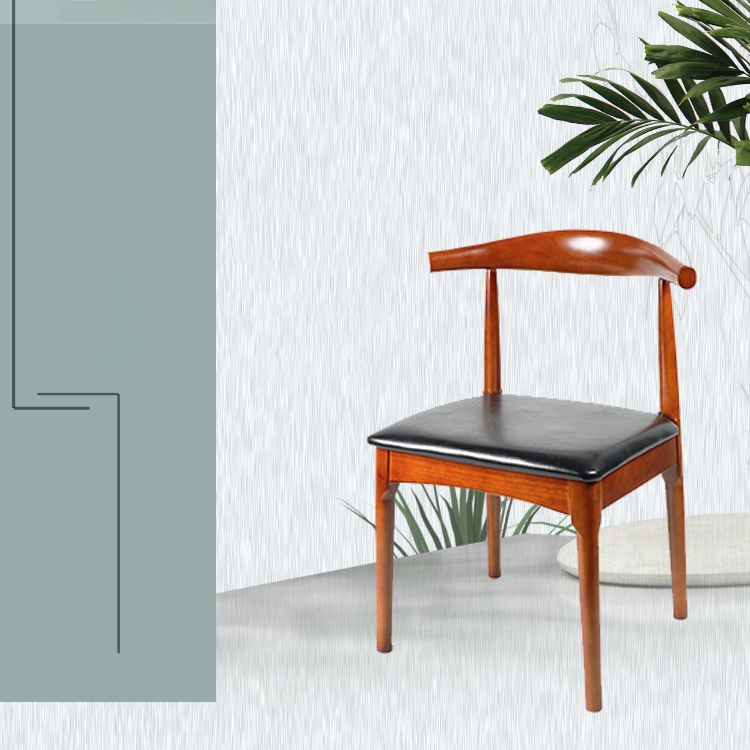 Matte Finish Dining Chair Modern Style Rubberwood Open Side Chair