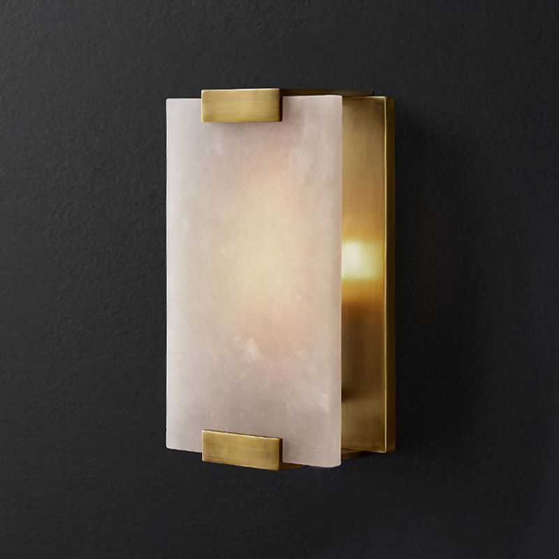 Post Modern LED Wall Sconce in Gold / Bronze Stainless Steel and Marble Wall Light