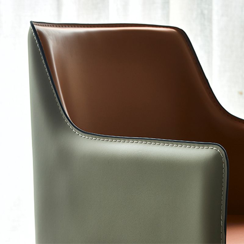Contemporary Parsons Upholstered Chair Faux Leather Dining Chair for Home