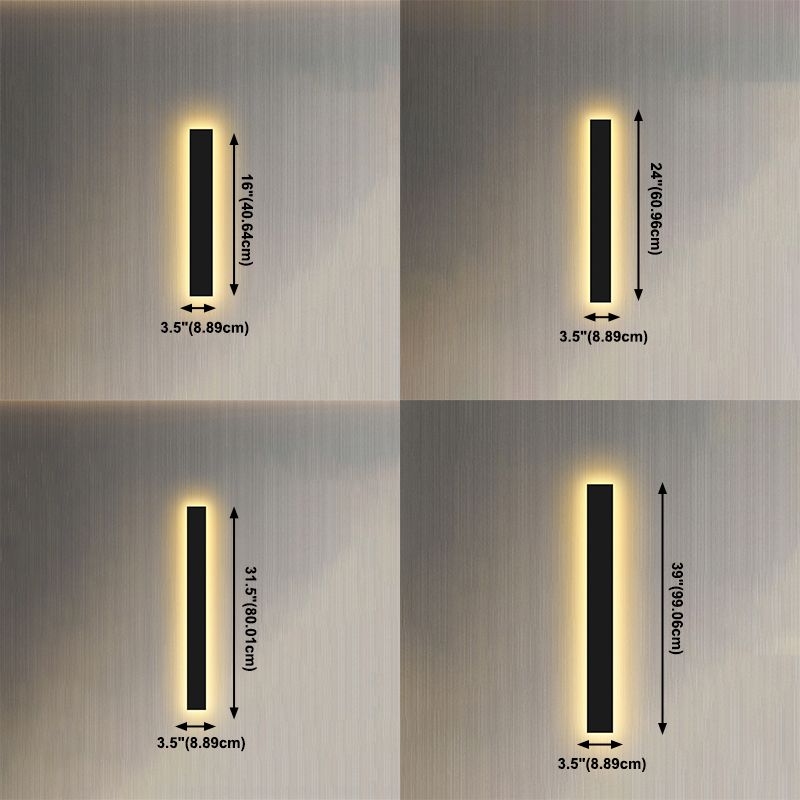 Strip schaduw muurverlichting moderne eenvoudige stijl metalen 1 lichten SCONCE lamp voor slaapkamer tv -achtergrond