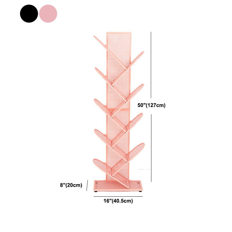 Contemporary Metal Book Shelf Vertical Etagere Shelf Bookcase for Study Room