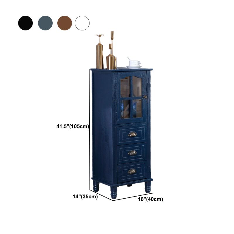 Wood Modern Cabinet Rectangular Minimalist Side Cabinet with Drawer