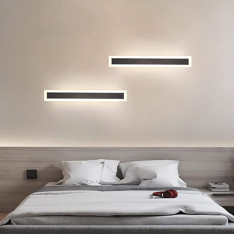 Strip Shape LED Wall Mount Light Modern Style Wall Light with Acrylic Shade for Outdoor