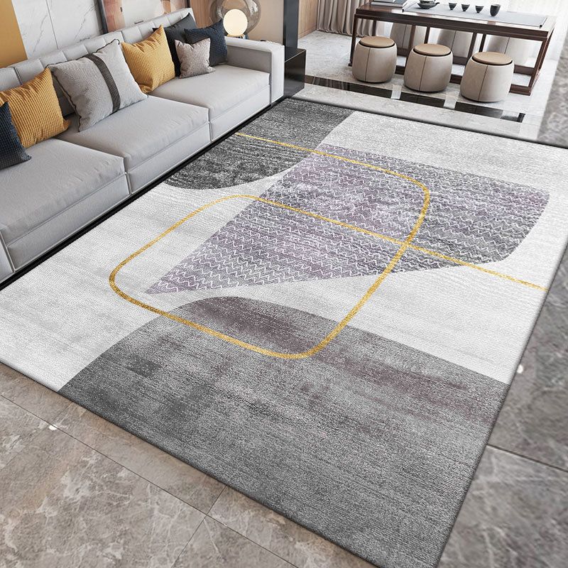 Beige Nordic Carpet Polyester Color Piece Area Rug Stain Resistant Rug for Sitting Room