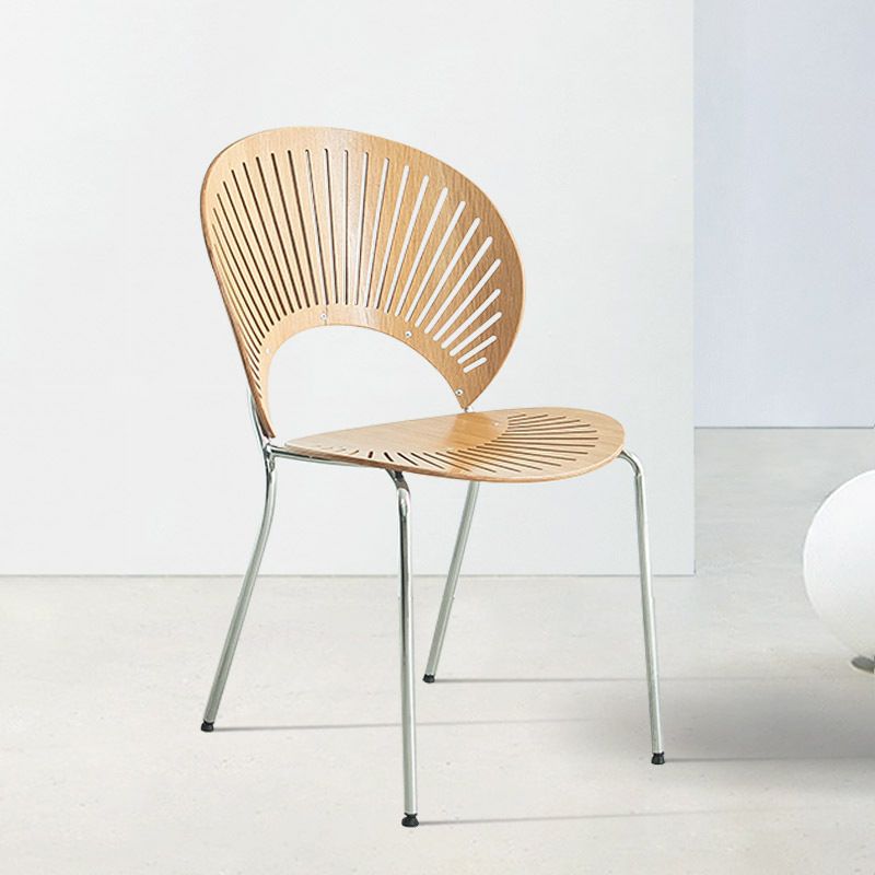 Industrial Metal Dining Room Chair Open Back Dining Chair for Restaurant Use