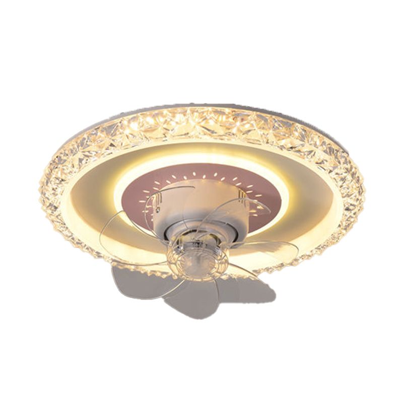 2 Light Ceiling Fan Lighting Modern Style Metal Ceiling Fan Light for Dining Room