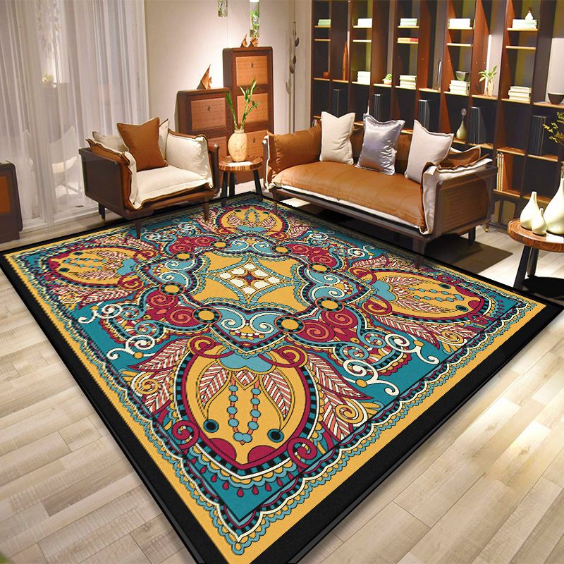 Leute Paisley gedruckter Teppich Multi-Farb-Oriental-Teppich Synthetikmaschinenwaschbar Färbung resistent