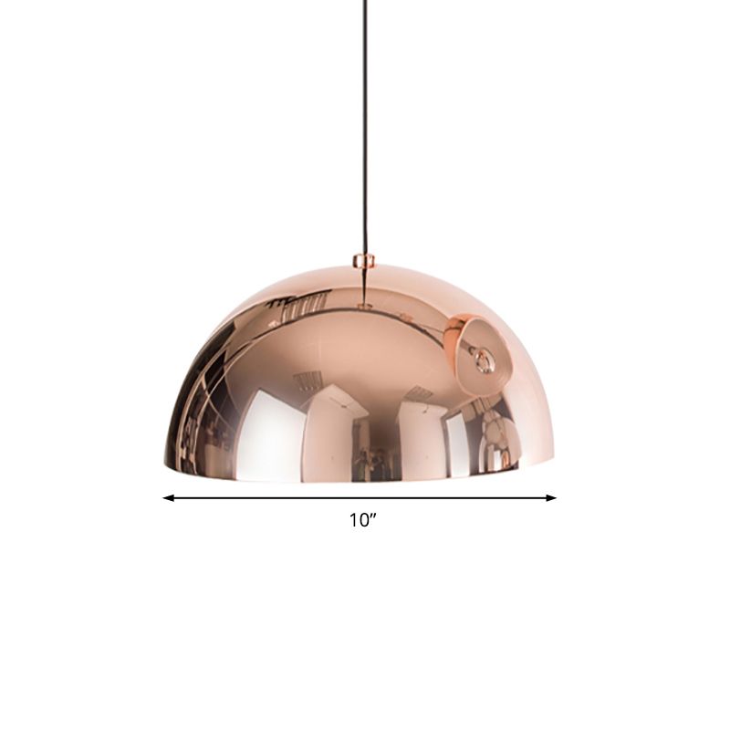 Luce a pendente a pendente a cupola a cupola da 10 "/12" diafiling a soffitto metallico in lampadina in rame lucido per cucina