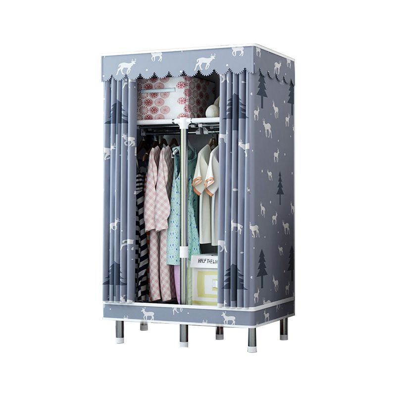 Steel Wardrobe Closet with Legs Modern Wardrobe Cabinet for Home