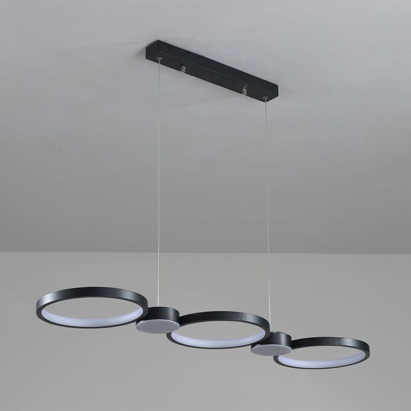 Multiple-Light Geometric Island Pendant Modern Metal Island Pendant Lights