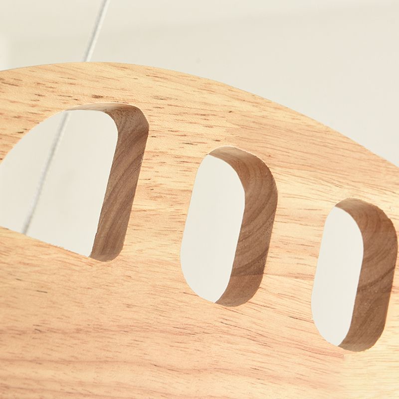 Modern Artistic Airplane Chandelier Wooden Indoor Hanging Lamp with White Glass Shade