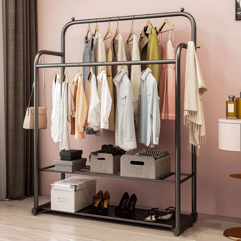 Modern Coat Rack Storage Shelves Iron Living Room Coat Hanger