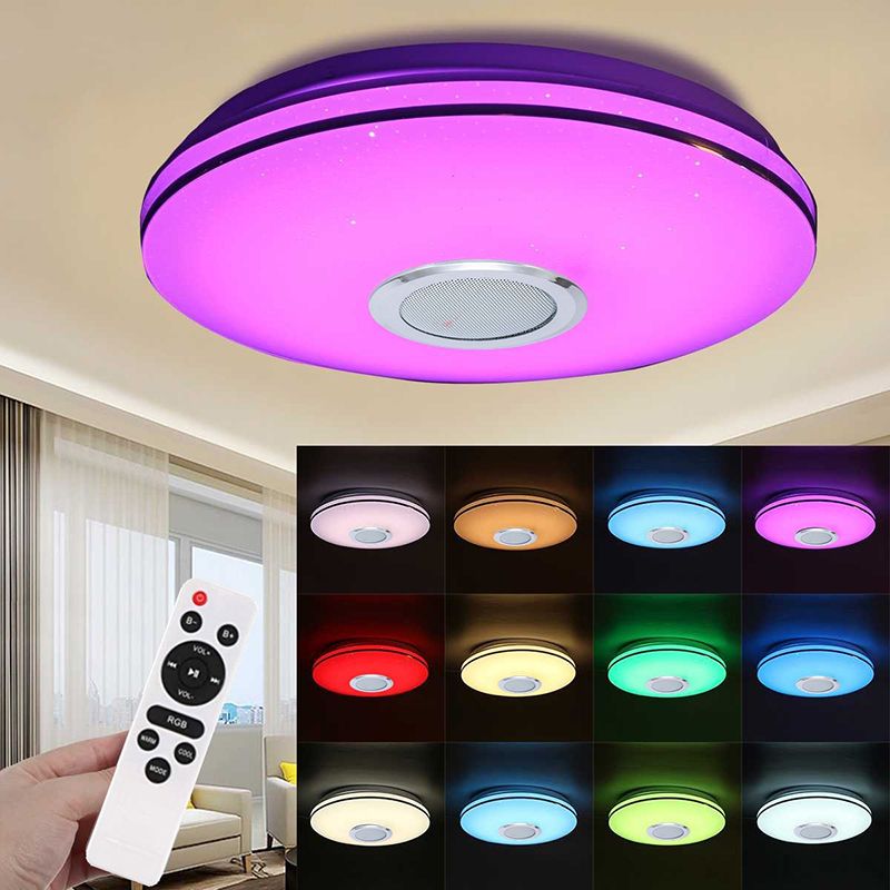 Modern Ceiling Light Fixture Wireless Mobile Phone Control LED Shop Hotel Indoor Light