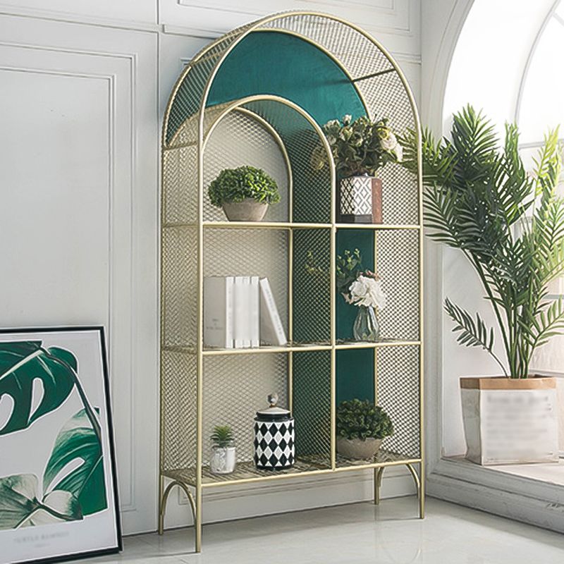 Glam Style Vertical Bookshelf Metal 3-shelf Bookcase for Home Use