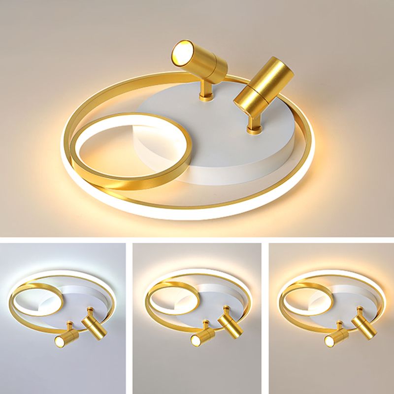 Plafonnier LED contemporain avec luminaire encastré pour magasin de vêtements
