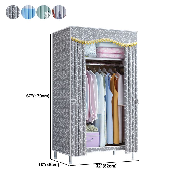 Contemporary Wardrobe Armoire with Legs Metal Wardrobe Cabinet