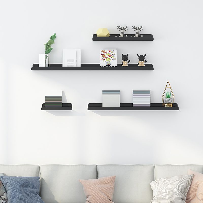 Metal Closed Back Bookcase Floating Glam Wall Mounted Bookshelf