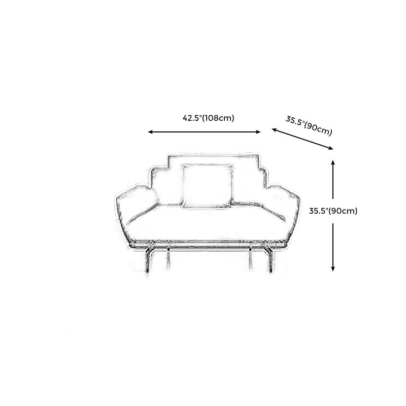 Tan Recessed Arm Sectionals Pillowed Back Cushions Corner Sofa