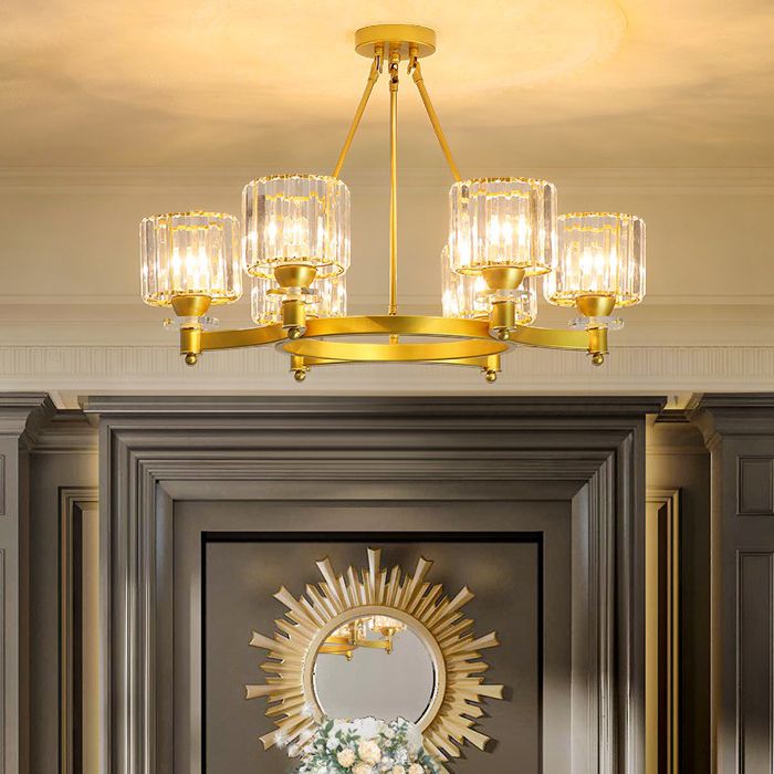 Modern Creative Indoor Pendant Light Crystal Geometric Chandelier