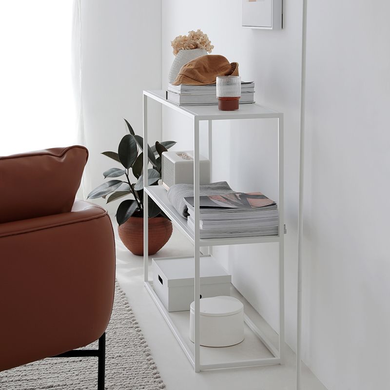 Modern Console Accent Table Antique Finish Console Sofa Table with Shelf