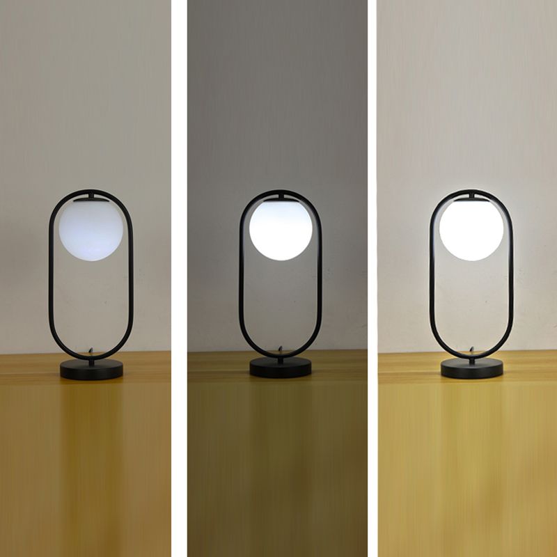 Glass Ball Shade Desk Lamp Household Desk Lighting Fixture for Sitting Room