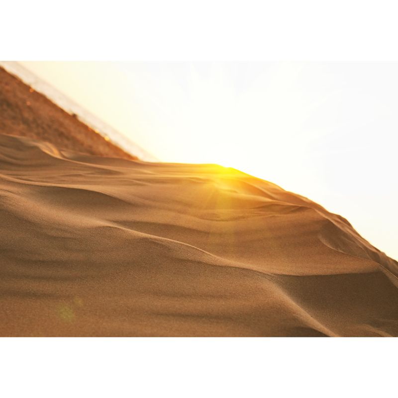 Whole Modern Wall Mural Yellow Desert Sand with Sunlight Landscape Wall Art, Custom Made