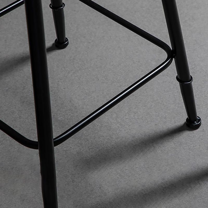 1/2/3 Pieces Industrial Iron Bar Table Set Round Bistro Set with Grey Stone Top