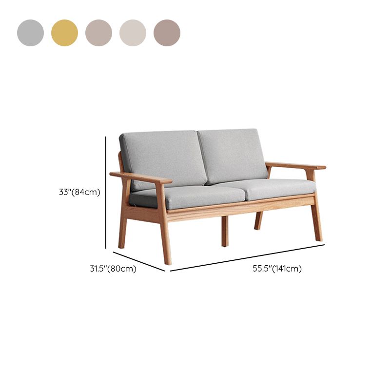 Solid Wood Solid Color Foam No Extra Resistance Sofa for Living Room