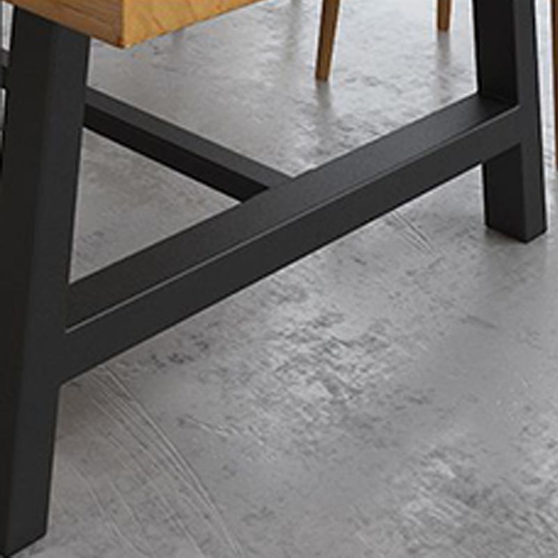 Rectangle Trestle Dining Table Modern Wood Table for Milk Tea Shop