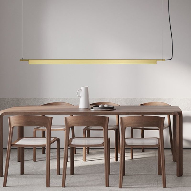 Modern Style Linear Shape Island Light Metal 1 Light Island Lighting