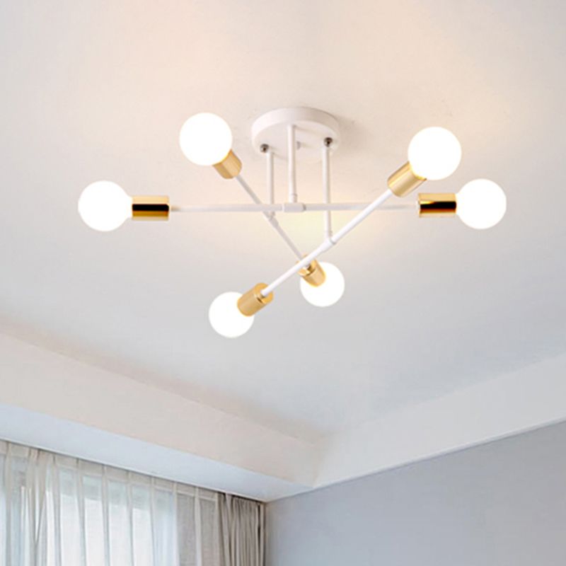 Moderne gestapelde lineaire plafondlamp metaal energiebesparende semi-inbouwlamp voor hotel