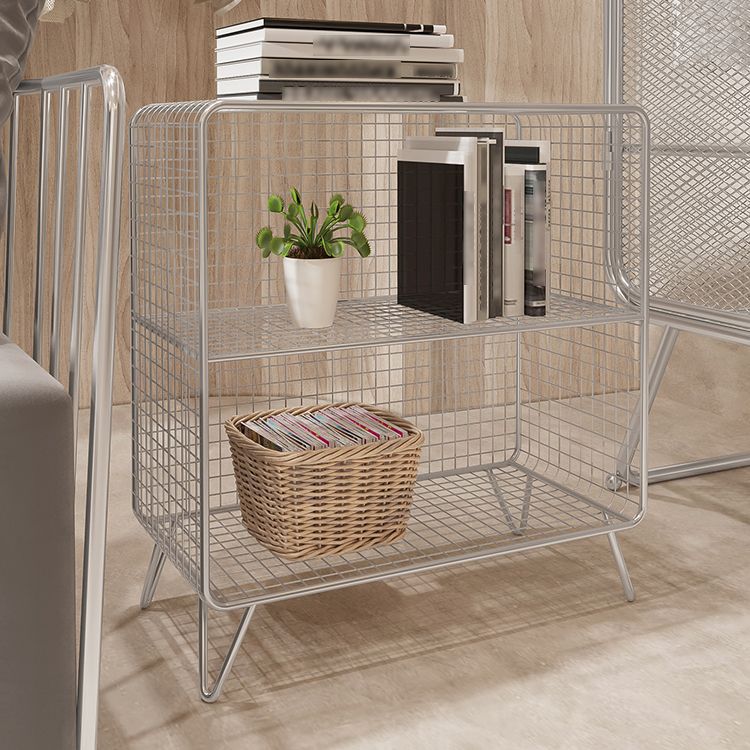 Glam Style Metal Bookshelf Standard Closed Back Shelf Bookcase for Home