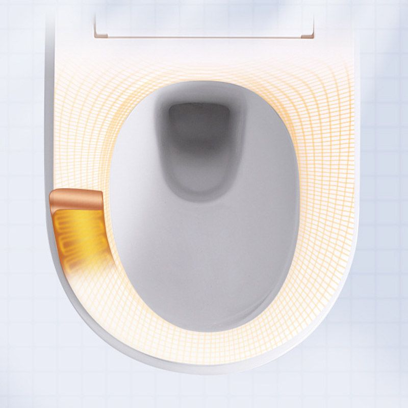 Contemporary 1-Piece Toilet Bowl In-Wall Urine Toilet with Slow Close Seat for Washroom