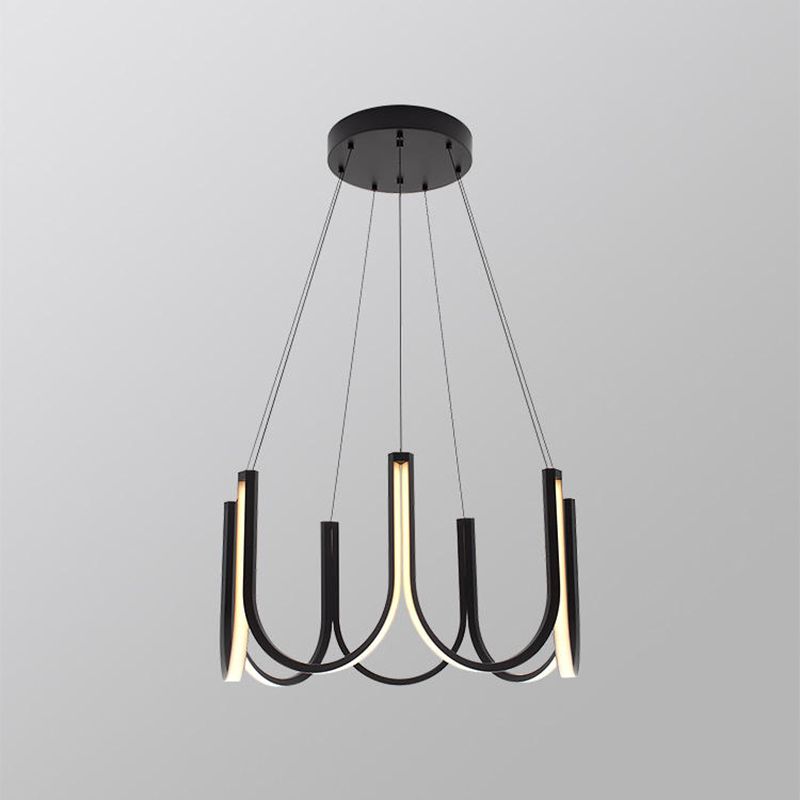 Modern Style Simplicity Line Chandelier Acrylic LED Pendant Light for Living Room
