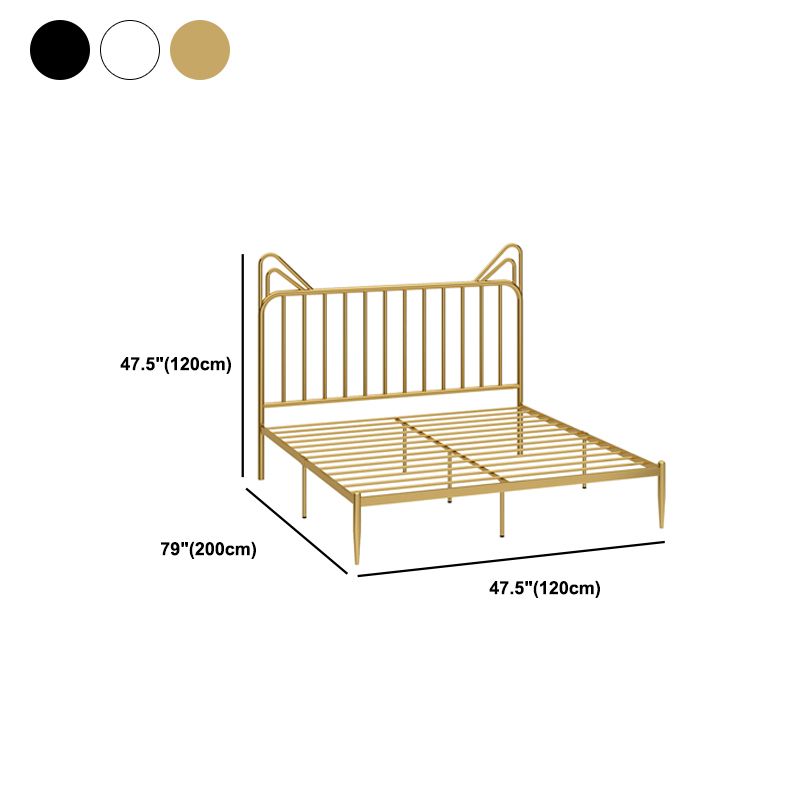 Glam Open-Frame Bed with Rectangle Headboard Metal Frame Bed