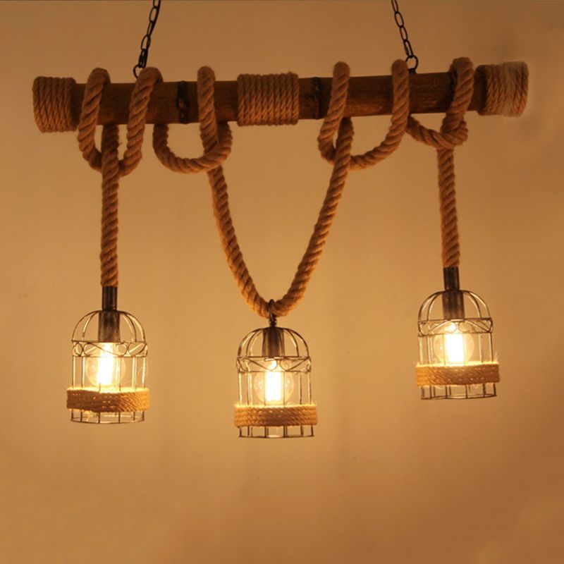 Industrial Style Island Pendant Metal Island Light Fixtures for Living Room