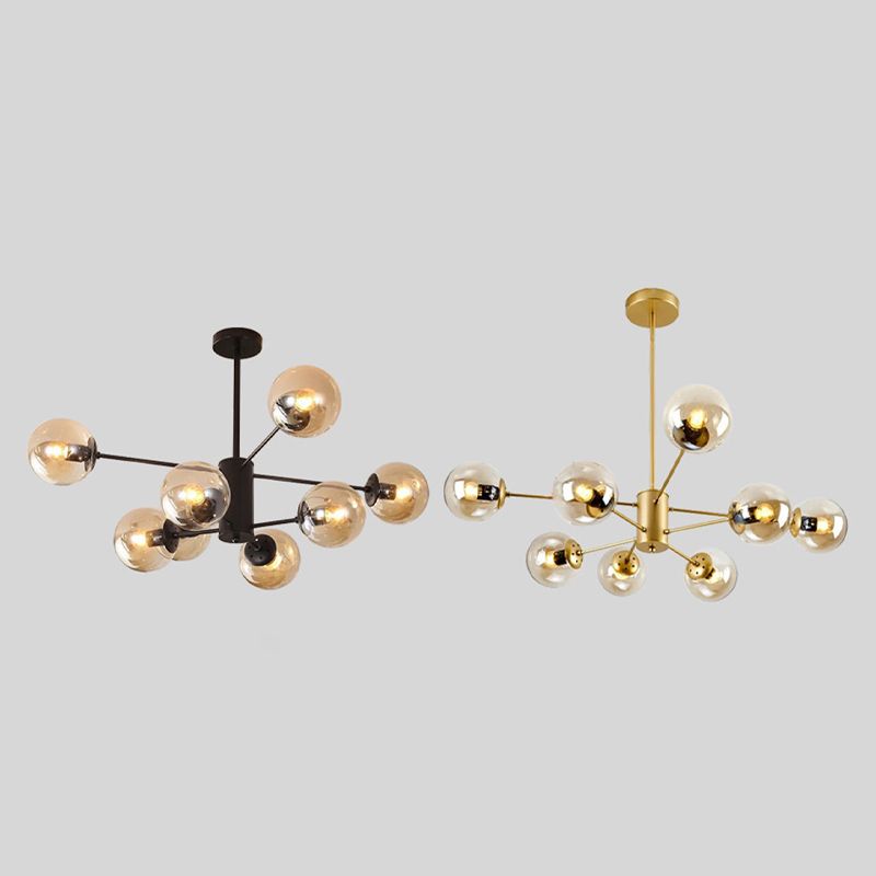 Luz de lámpara de lámpara de vidrio contemporánea Restaurante Hanging Chandelier