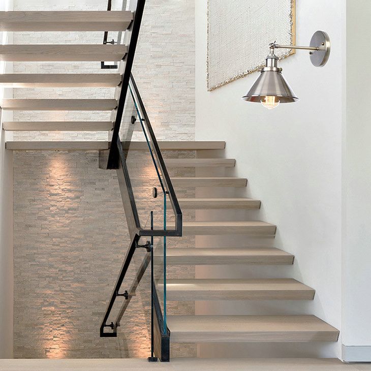 Éclairage mural géométrique Verre de style moderne 1 La tête de la tête luminaire monté en bronze en bronze