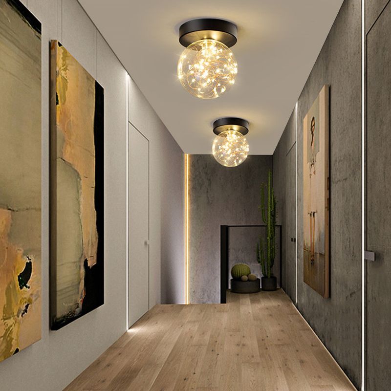Illuminazione sferica del montaggio a soffitto di stile moderno LED del montaggio a incasso con l'ombra di vetro