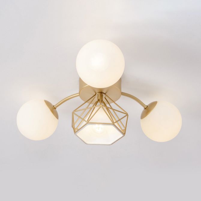 Modern Sputnik Ceiling Light Glass Shade Flush Mount Light for Drawing Room Living Room