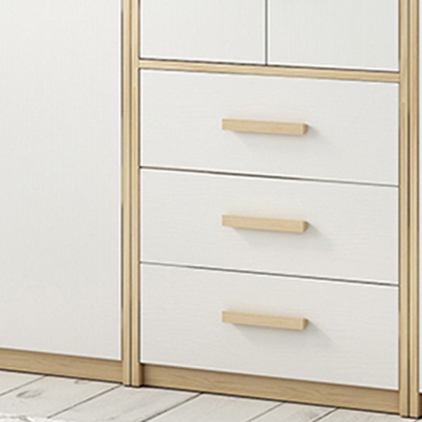 Hinged Wardrobe Cabinet with Garment Rod Contemporary Wardrobe Closet