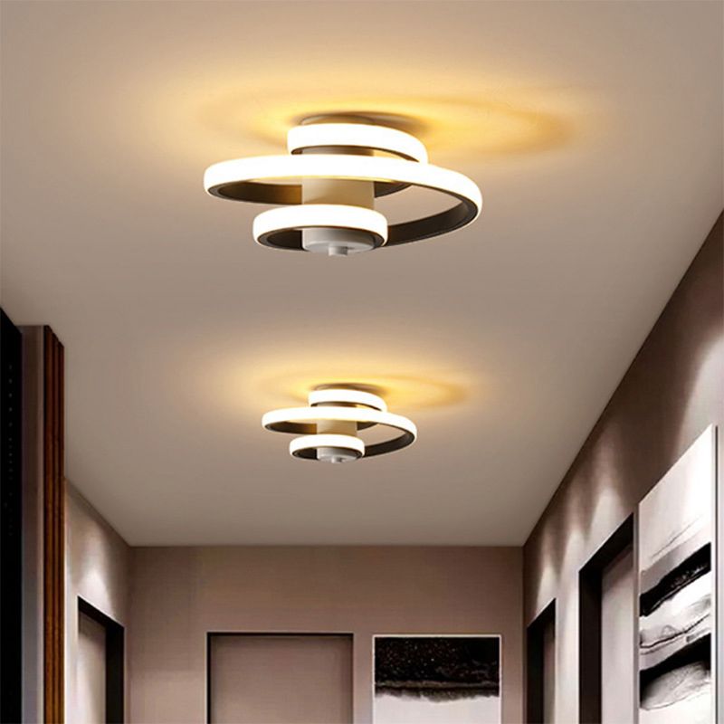 Silice Gel DEL Ceiling Light in Modern Simplicity Aluminium Flush Mount for Living Room