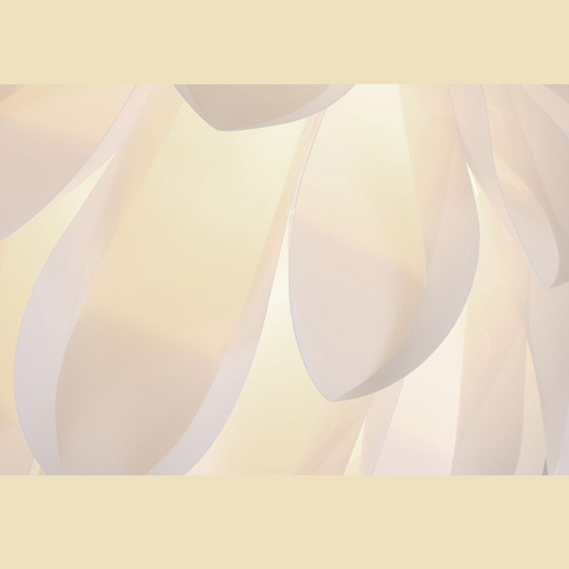 Wit led hanglamp in moderne beknopte stijl smeedijzeren hangende lamp met plastic schaduw