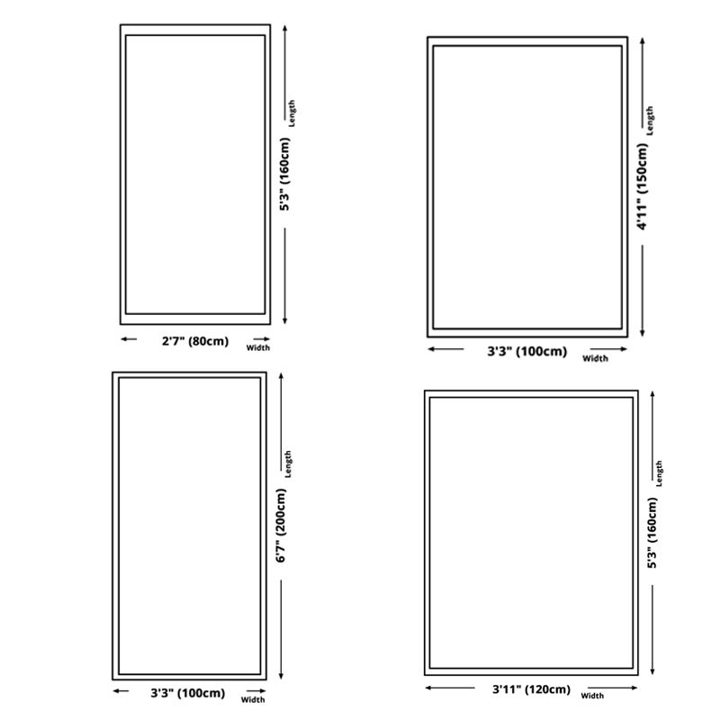 Black Modern Carpet Polyester Geometric Carpet Non-Slip Backing Carpet for Home Decor