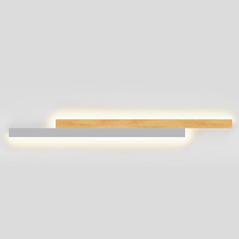 Moder de estilo lineal de estilo moderno Madera de pared 1 Lighting Lighting para dormitorio