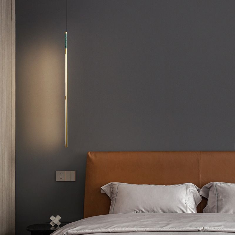 Pendre de style simple moderne Cuivre 1 éclairage léger pour le chevet ou salon