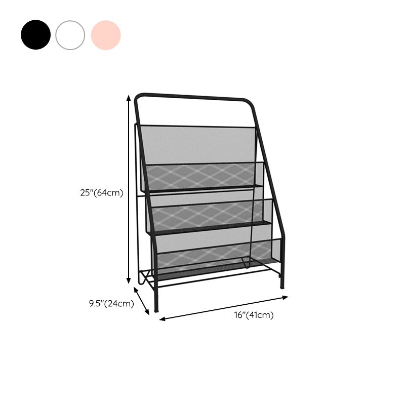 Scandinavian Shelf Bookcase Metal Etagere Bookshelf with Shelves