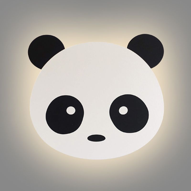 Nordic Style Iron Wall Light Panda Shape Wall Lamp for Children's Room