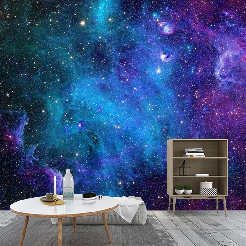 Moisture-Resistant Luminous Nebula Mural Custom-Printed Nordic Wall Covering for Ceiling Decoration